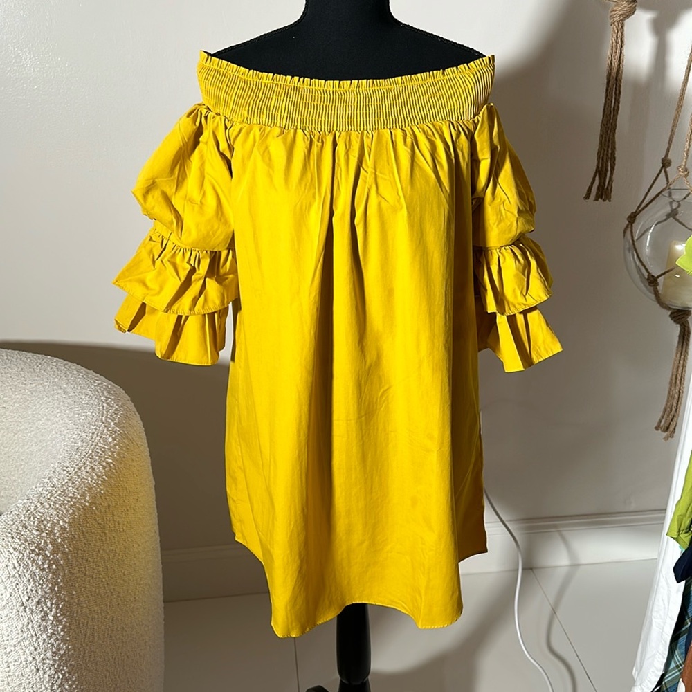 Yellow mustard dress